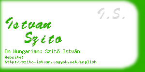 istvan szito business card